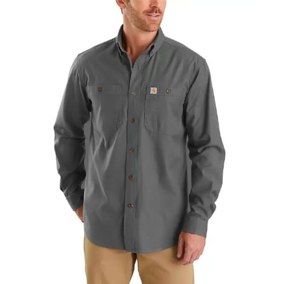 Carhartt Relaxed Fit Midweight Canvas Long Sleeve Shirt - Picture 1 of 6